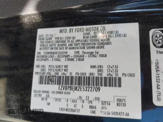 2014 Ford Mustang V6 with VIN 1ZVBP8EM2E5322709, listed as a IAAI auction lot 41732809 with 130,263 mi miles. Bid and sale history available at carsss.com. Image 9.