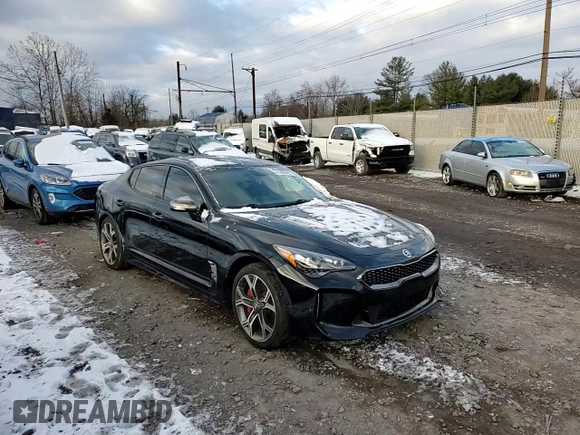 2018 Kia Stinger GT with VIN KNAE35LC0J6039182, listed as a Copart auction lot 41696565 with 57,053 mi miles and Salvage Title. Bid and sale history available at carsss.com. Image 12.