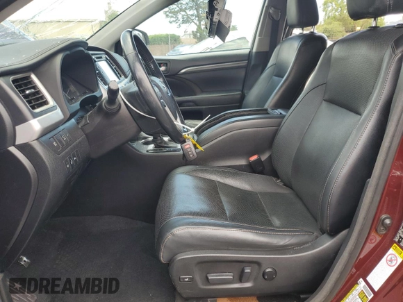 2017 Toyota Highlander Hybrid Limited with VIN 5TDDGRFH4HS022168, listed as a Copart auction lot 56943285 with 114,250 mi miles and Salvage title. Bid and sale history available at DreamBid. Image 7.