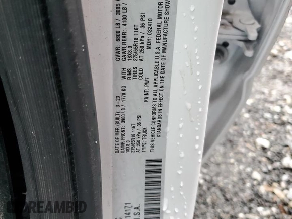 2023 Ram 1500 Big Horn z VIN 1C6RRFBG7PN614171, wystawiony jako Copart lot #82653274 z przebiegiem 13 261 mil mil oraz Szkoda całkowita • Salvage title. Historia ofert i sprzedaży dostępna na DreamBid. Obrazek 13.
