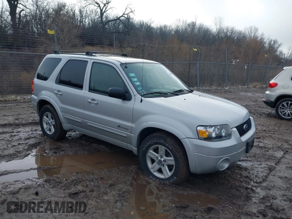 2006 Ford Escape Hybrid with VIN 1FMCU96H16KB20756, listed as a IAAI auction lot 41223286 with 101,829 mi miles and . Bid and sale history available at DreamBid. Image 1.