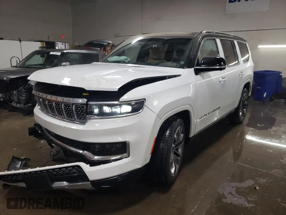 2024 Jeep Grand Wagoneer Series III with VIN 1C4SJVGP6RS108663, listed as a Copart auction lot 77078524 with 2,124 mi miles and Salvage title. Bid and sale history available at DreamBid. Image 1.
