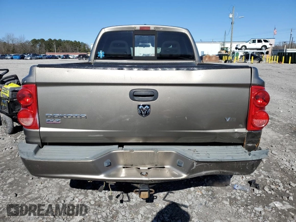 2007 Dodge Dakota SLT with VIN 1D7HE48K97S199376, listed as a Copart auction lot 88973885 with 192,774 mi miles and Salvage Title. Bid and sale history available at DreamBid. Image 6.