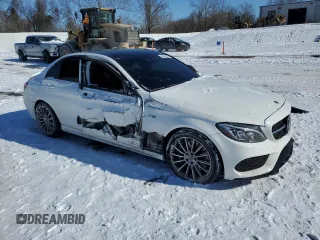 2017 Mercedes-Benz C 43 AMG with VIN 55SWF6EB2HU198159, listed as a Copart auction lot 44592335 with 101,243 mi miles and Clean Title. Bid and sale history available at DreamBid. Image 4.