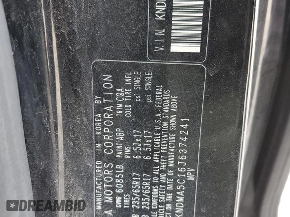 2018 Kia Sedona L with VIN KNDMA5C16J6374241, listed as a Copart auction lot 84114674 with 135,079 mi miles and Clean Title. Bid and sale history available at carsss.com. Image 13.