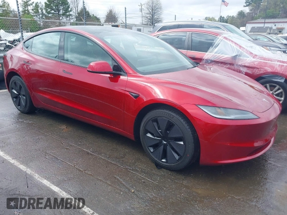 2025 Tesla Model 3 Long Range with VIN 5YJ3E1EB9SF928781, listed as a IAAI auction lot 41870681 with 261 mi miles and . Bid and sale history available at DreamBid. Image 1.