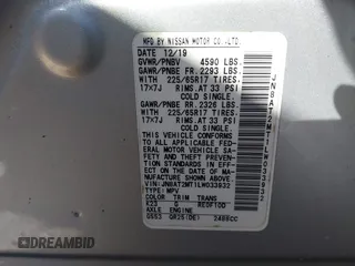 2020 Nissan Rogue SV with VIN JN8AT2MT1LW033932, listed as a IAAI auction lot 41675781 with 67,419 mi miles and . Bid and sale history available at carsss.com. Image 9.