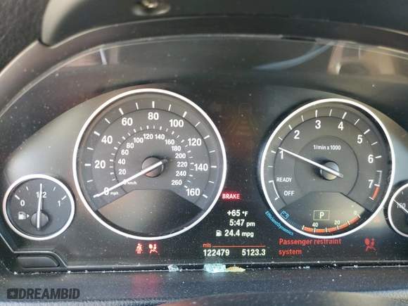 2013 BMW 3 Series 328i xDrive with VIN WBA3B3C5XDF530878, listed as a Copart auction lot 42136075 with 122,479 mi miles and Salvage Title. Bid and sale history available at carsss.com. Image 9.