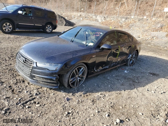2016 Audi A7 3.0 Premium Plus with VIN WAUWGAFC6GN025766, listed as a Copart auction lot 40046403 with 76,821 mi miles. Bid and sale history available at carsss.com. Image 1.
