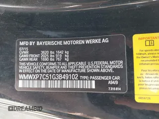 2016 MINI Hardtop S with VIN WMWXP7C51G3B49102, listed as a IAAI auction lot 42443771 with 97,626 mi miles and . Bid and sale history available at DreamBid. Image 9.