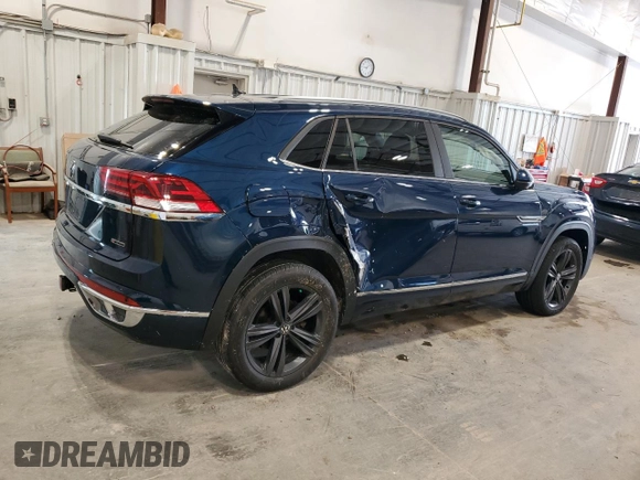 2021 Volkswagen Atlas SE with VIN 1V2NE2CA2MC201165, listed as a Copart auction lot 58757245 with 54,802 mi miles and Salvage title. Bid and sale history available at DreamBid. Image 3.