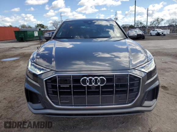 2021 Audi Q8 Premium Plus with VIN WA1EVAF17MD039755, listed as a Copart auction lot 46700145 with 21,823 mi miles and Salvage Title. Bid and sale history available at carsss.com. Image 5.