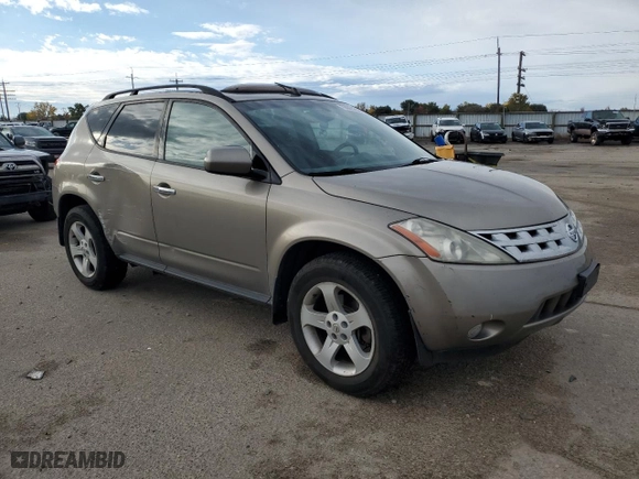 2003 Nissan Murano SL with VIN JN8AZ08W63W228366, listed as a Copart auction lot 76980534 with 185,634 mi miles and Salvage Title. Bid and sale history available at carsss.com. Image 4.