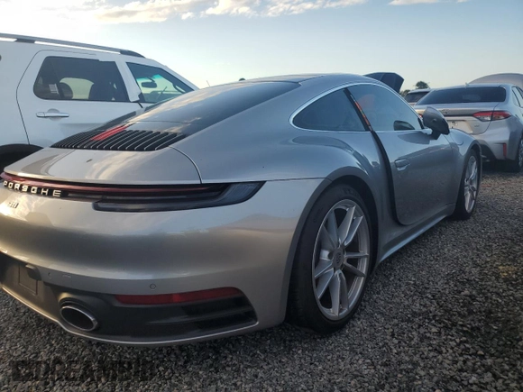 2024 Porsche 911 Carrera with VIN WP0AA2A97RS207304, listed as a Copart auction lot 74980214 with 0 mi miles and Non Repairable. Bid and sale history available at carsss.com. Image 3.
