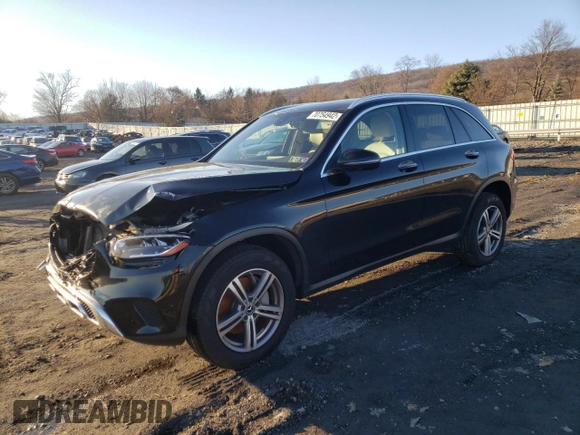 2021 Mercedes-Benz GLC with VIN W1N0G8EB2MV309166, listed as a Copart auction lot 70754942 with 26,052 mi miles. Bid and sale history available at carsss.com. Image 1.