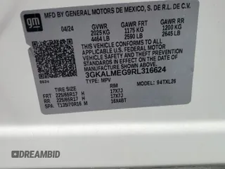 2024 GMC Terrain SLE с VIN 3GKALMEG9RL316624, выставлен на аукционе Copart как лот 65649035 с пробегом 26 012 миль миль и Чистый • Clean title. История ставок и продаж доступна на DreamBid. Изображение 14.