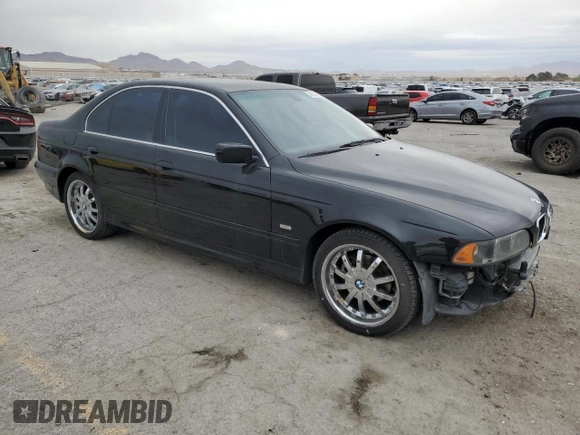 2003 BMW 5 Series 525i with VIN WBADT334X3GF43957, listed as a Copart auction lot 47324795 with 167,248 mi miles and Salvage Title. Bid and sale history available at carsss.com. Image 4.