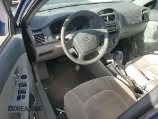 2009 Kia Spectra EX with VIN KNAFE222595590456, listed as a Copart auction lot 53132445 with 236,628 mi miles and Salvage Title. Bid and sale history available at carsss.com. Image 8.