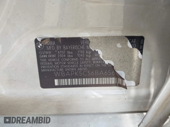 2011 BMW 3 Series 328i xDrive z VIN WBAPK5C56BA656503, wystawiony jako IAAI lot #42512351 z przebiegiem Nie podano mil oraz . Historia ofert i sprzedaży dostępna na DreamBid. Obrazek 12.