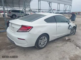 2014 Honda Civic Coupe LX with VIN 2HGFG3B56EH504587, listed as a IAAI auction lot 41569539 with 168,952 mi miles. Bid and sale history available at carsss.com. Image 4.