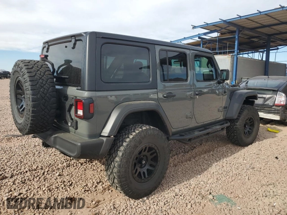 2022 Jeep Wrangler Unlimited Sport S with VIN 1C4HJXDN7NW168561, listed as a Copart auction lot 86703124 with 11,222 mi miles and Salvage Title. Bid and sale history available at carsss.com. Image 3.