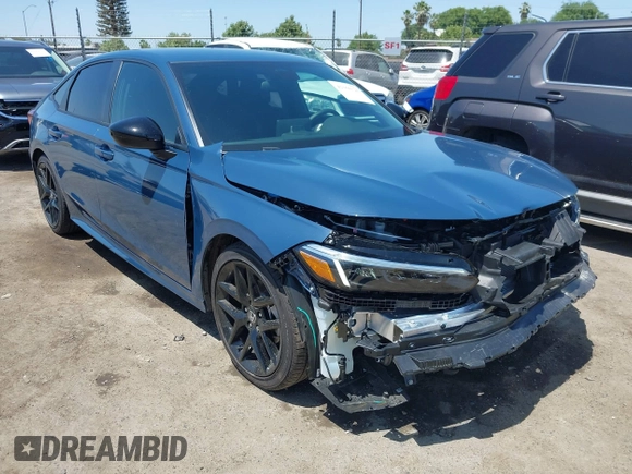 2025 Honda Civic Sport with VIN 2HGFE2F58SH582780, listed as a IAAI auction lot 42360120 with 1,562 mi miles and . Bid and sale history available at DreamBid. Image 1.