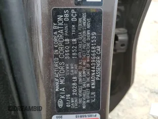 2016 Kia Rio EX with VIN KNADN4A39G6681539, listed as a Copart auction lot 48396775 with 102,435 mi miles and Clean Title. Bid and sale history available at carsss.com. Image 12.