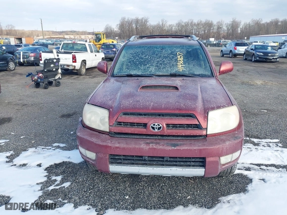 2005 Toyota 4Runner SR5 with VIN JTEBU14R458039545, listed as a IAAI auction lot 41436857 with 225,110 mi miles. Bid and sale history available at carsss.com. Image 12.