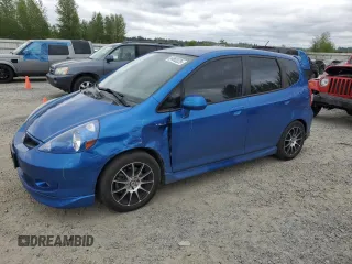 2007 Honda Fit Sport with VIN JHMGD38617S032997, listed as a Copart auction lot 54865225 with 182,428 mi miles and Salvage Title. Bid and sale history available at carsss.com. Image 1.