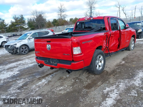 2020 Ram 1500 Big Horn with VIN 1C6SRFBT5LN175643, listed as a IAAI auction lot 41288854 with 56,732 mi miles. Bid and sale history available at carsss.com. Image 4.