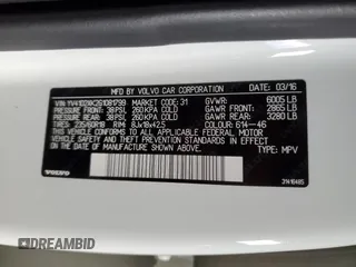 2016 Volvo XC90 Momentum with VIN YV4102XK2G1081799, listed as a Copart auction lot 85867184 with 92,638 mi miles and Clean Title. Bid and sale history available at carsss.com. Image 13.