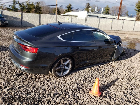 2018 Audi A5 Sportback Premium Plus with VIN WAUENCF57JA010254, listed as a Copart auction lot 82501803 with 60,155 mi miles. Bid and sale history available at carsss.com. Image 3.