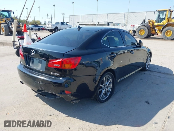 2008 Lexus IS 250 with VIN JTHBK262885061097, listed as a IAAI auction lot 41865094 with 242,449 mi miles. Bid and sale history available at carsss.com. Image 4.