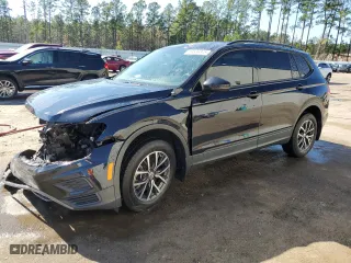 2021 Volkswagen Tiguan S with VIN 3VV1B7AX9MM019203, listed as a Copart auction lot 43536875 with 45,918 mi miles and Salvage Title. Bid and sale history available at carsss.com. Image 1.