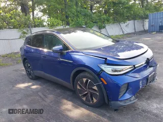 2021 Volkswagen ID.4 Pro S z VIN WVGTMPE23MP042496, wystawiony jako IAAI lot #42406698 z przebiegiem 16 071 mil mil oraz . Historia ofert i sprzedaży dostępna na DreamBid. Obrazek 1.