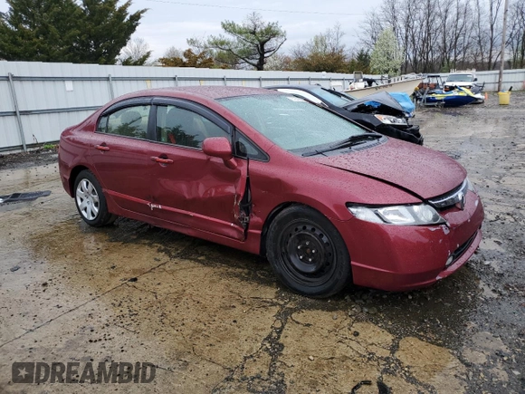 2006 Honda Civic LX with VIN 1HGFA16576L071351, listed as a Copart auction lot 51846535 with 137,792 mi miles and Salvage Title. Bid and sale history available at DreamBid. Image 4.