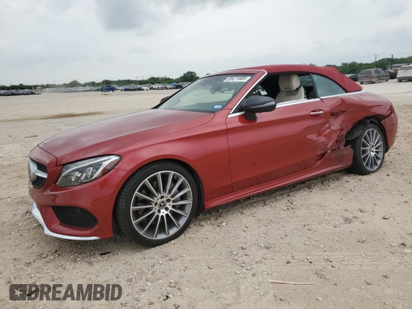 2018 Mercedes-Benz C 300 with VIN WDDWK4JB7JF714207, listed as a Copart auction lot 55471905 with 34,716 mi miles and Salvage title. Bid and sale history available at DreamBid. Image 1.
