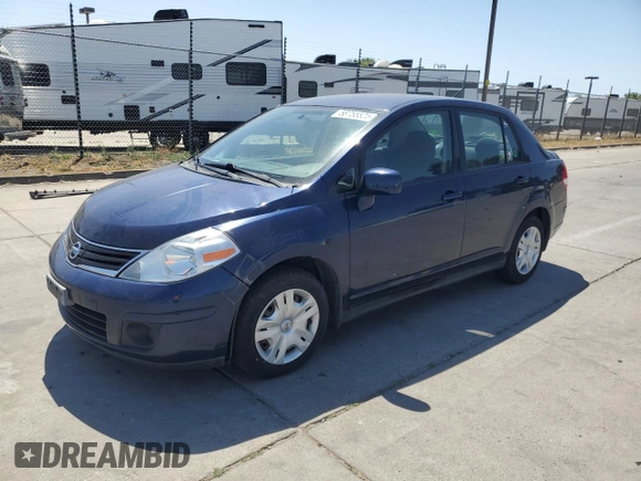 2010 Nissan Versa S with VIN 3N1BC1AP4AL362129, listed as a Copart auction lot 58755525 with 121,878 mi miles and Salvage title. Bid and sale history available at DreamBid. Image 1.