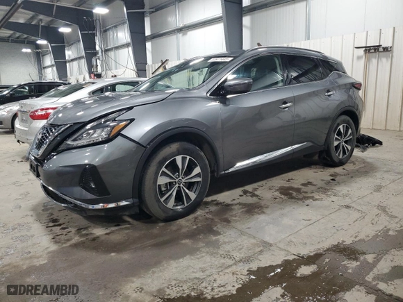 2023 Nissan Murano SV with VIN 5N1AZ2BS8PC131573, listed as a Copart auction lot 53971445 with 42,099 mi miles and Clean Title. Bid and sale history available at carsss.com. Image 1.