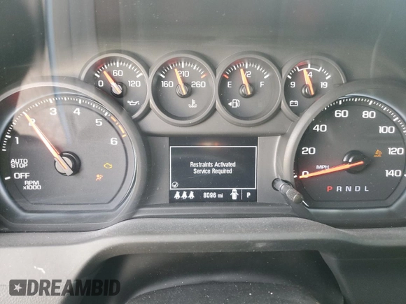 2024 Chevrolet Silverado 1500 Custom Trail Boss with VIN 3GCUDCE88RG260452, listed as a Copart auction lot 86317904 with 8,096 mi miles and Salvage Title. Bid and sale history available at carsss.com. Image 9.