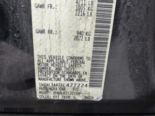 2015 Nissan Altima 2.5 with VIN 1N4AL3AP7FC477224, listed as a IAAI auction lot 41806207 with 147,517 mi miles. Bid and sale history available at carsss.com. Image 9.