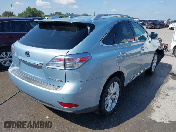 2010 Lexus RX 450h with VIN JTJBC1BA2A2013721, listed as a IAAI auction lot 42203700 with 120,801 mi miles and . Bid and sale history available at DreamBid. Image 4.