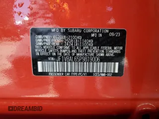 2023 Subaru WRX Limited z VIN JF1VBAL65P9819006, wystawiony jako Copart lot #57825105 z przebiegiem 16 728 mil mil oraz Szkoda całkowita • Salvage title. Historia ofert i sprzedaży dostępna na DreamBid. Obrazek 12.