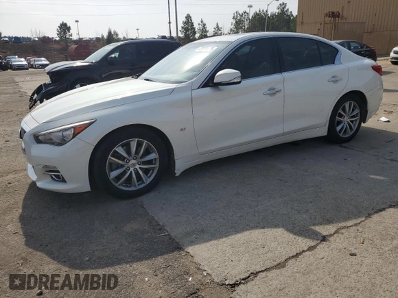 2015 Infiniti Q50 Premium with VIN JN1BV7AP5FM338254, listed as a Copart auction lot 43929335 with 119,056 mi miles and Salvage title. Bid and sale history available at DreamBid. Image 1.