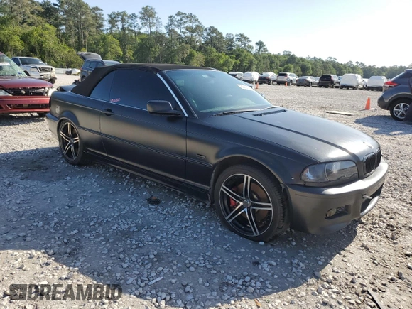 2002 BMW 3 Series 330Ci with VIN WBABS534X2JU90049, listed as a Copart auction lot 52205255 with 160,746 mi miles and Salvage Title. Bid and sale history available at carsss.com. Image 4.