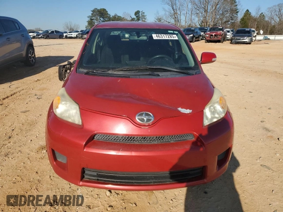 2010 Scion xD with VIN JTKKU4B41A1004907, listed as a Copart auction lot 46317285 with 257,204 mi miles and Salvage Title. Bid and sale history available at carsss.com. Image 5.