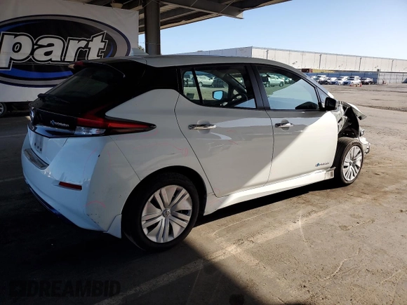 2019 Nissan LEAF SV with VIN 1N4AZ1CP9KC310549, listed as a Copart auction lot 62319525 with 58,778 mi miles and Salvage title. Bid and sale history available at DreamBid. Image 3.