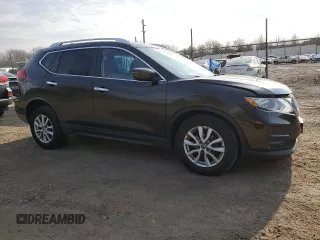 2017 Nissan Rogue SV with VIN KNMAT2MV8HP582557, listed as a Copart auction lot 47607375 with 109,172 mi miles and Salvage title. Bid and sale history available at DreamBid. Image 4.