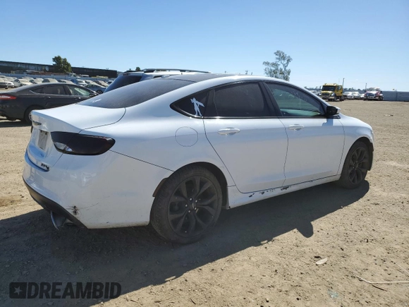 2015 Chrysler 200 S with VIN 1C3CCCBG0FN718258, listed as a Copart auction lot 48431805 with 122,209 mi miles and Salvage Title. Bid and sale history available at DreamBid. Image 3.