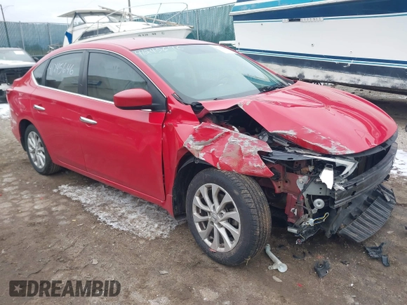 2019 Nissan Sentra SV z VIN 3N1AB7AP9KL607039, wystawiony jako IAAI lot #41245646 z przebiegiem 153 922 mil mil oraz . Historia ofert i sprzedaży dostępna na DreamBid. Obrazek 1.